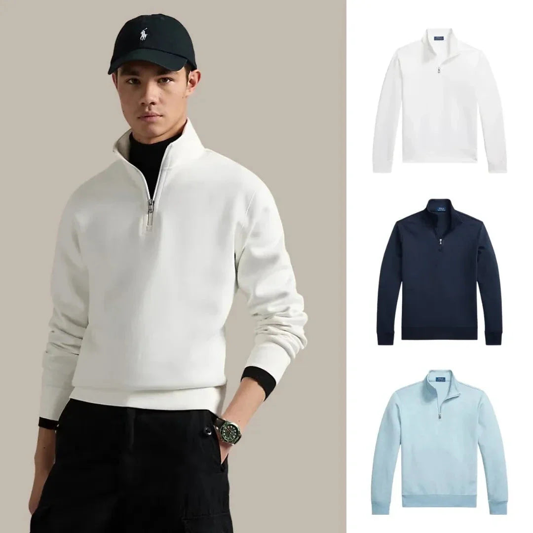 Kaufen Sie 1, erhalten Sie 3 – Bluse mit Verschluss Luxvian Weiß • Aviatorblau • Heideblau S