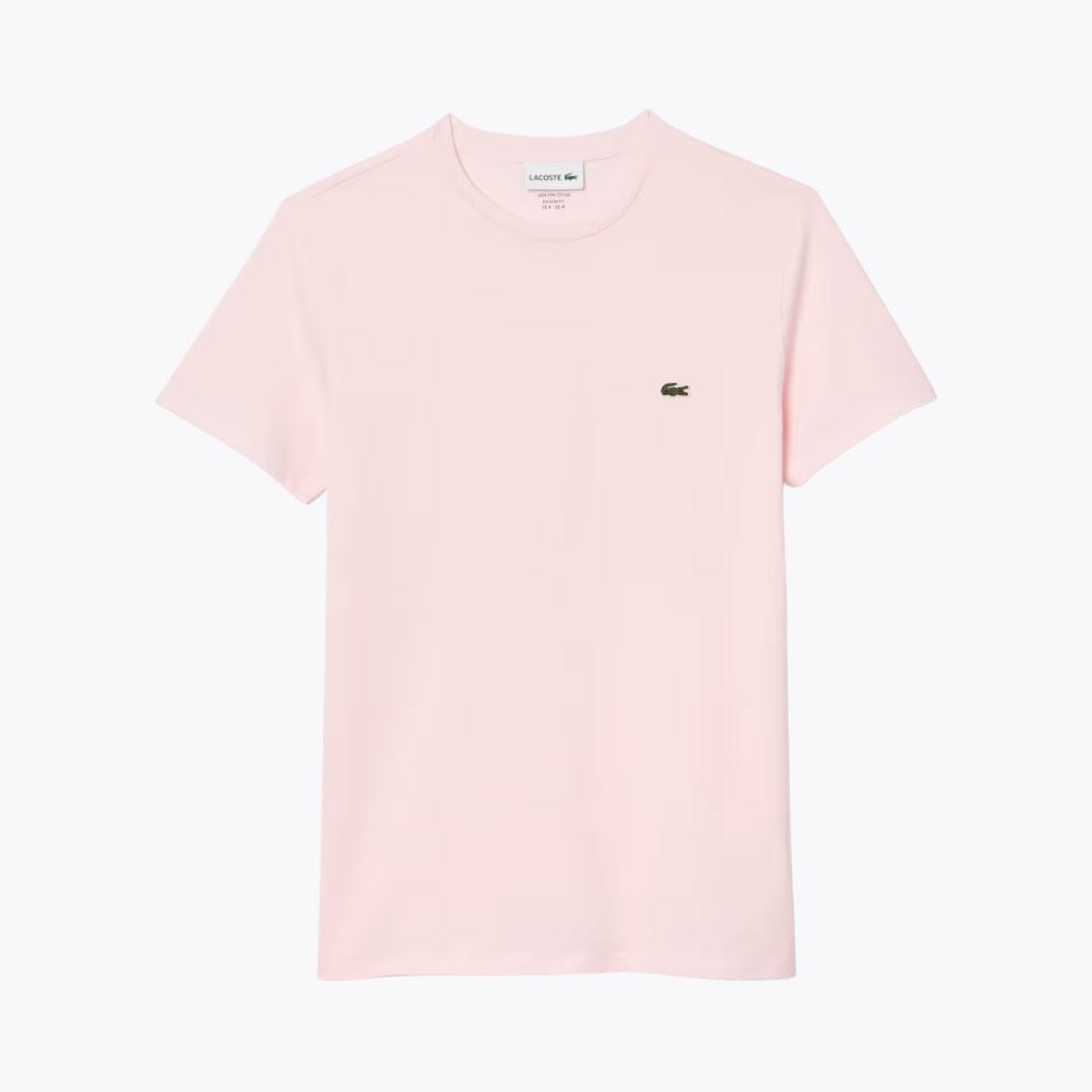 LC Cotton Pima T-shirt Lacoste Aurev Light pink S