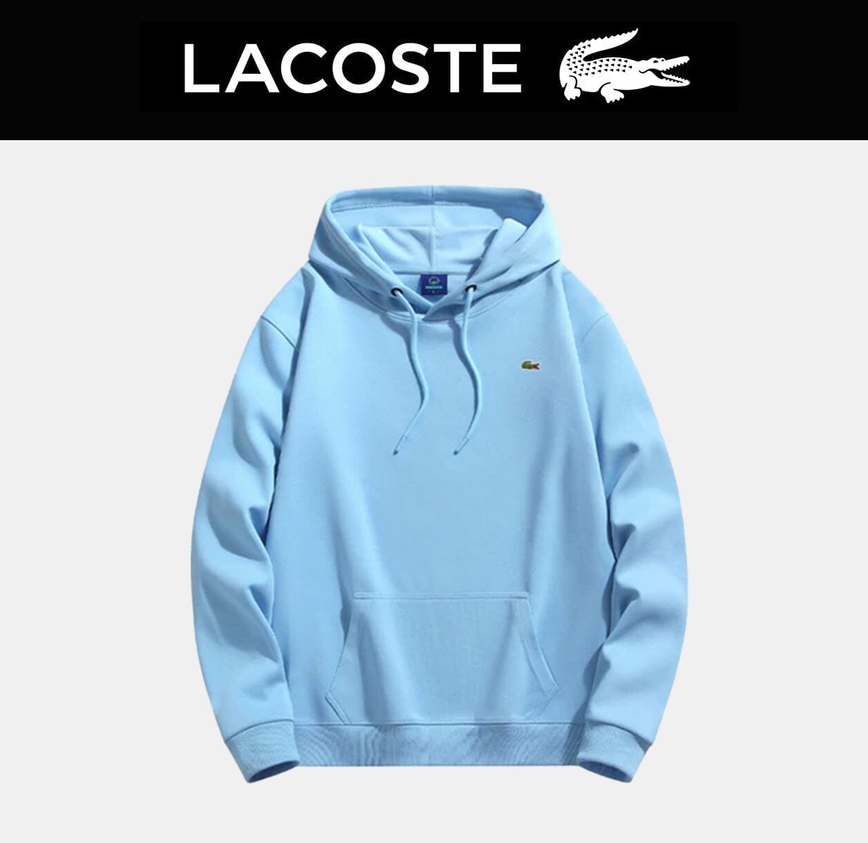 LC Men's Hoodie (Clearance) Lacoste Luxvian Sky blue S