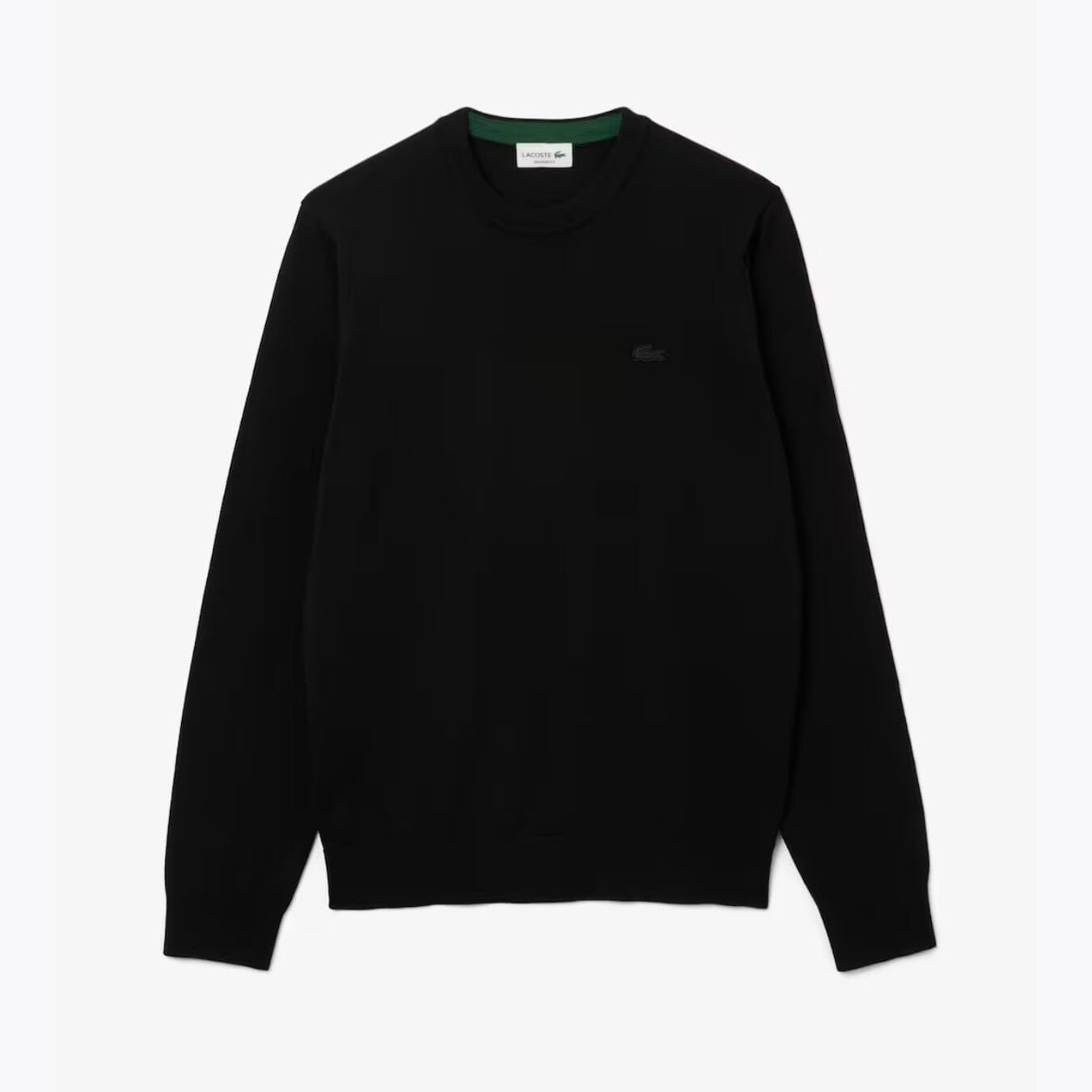 LC Merino Wool Crew Neck Sweater Lacoste Luxvian Black S
