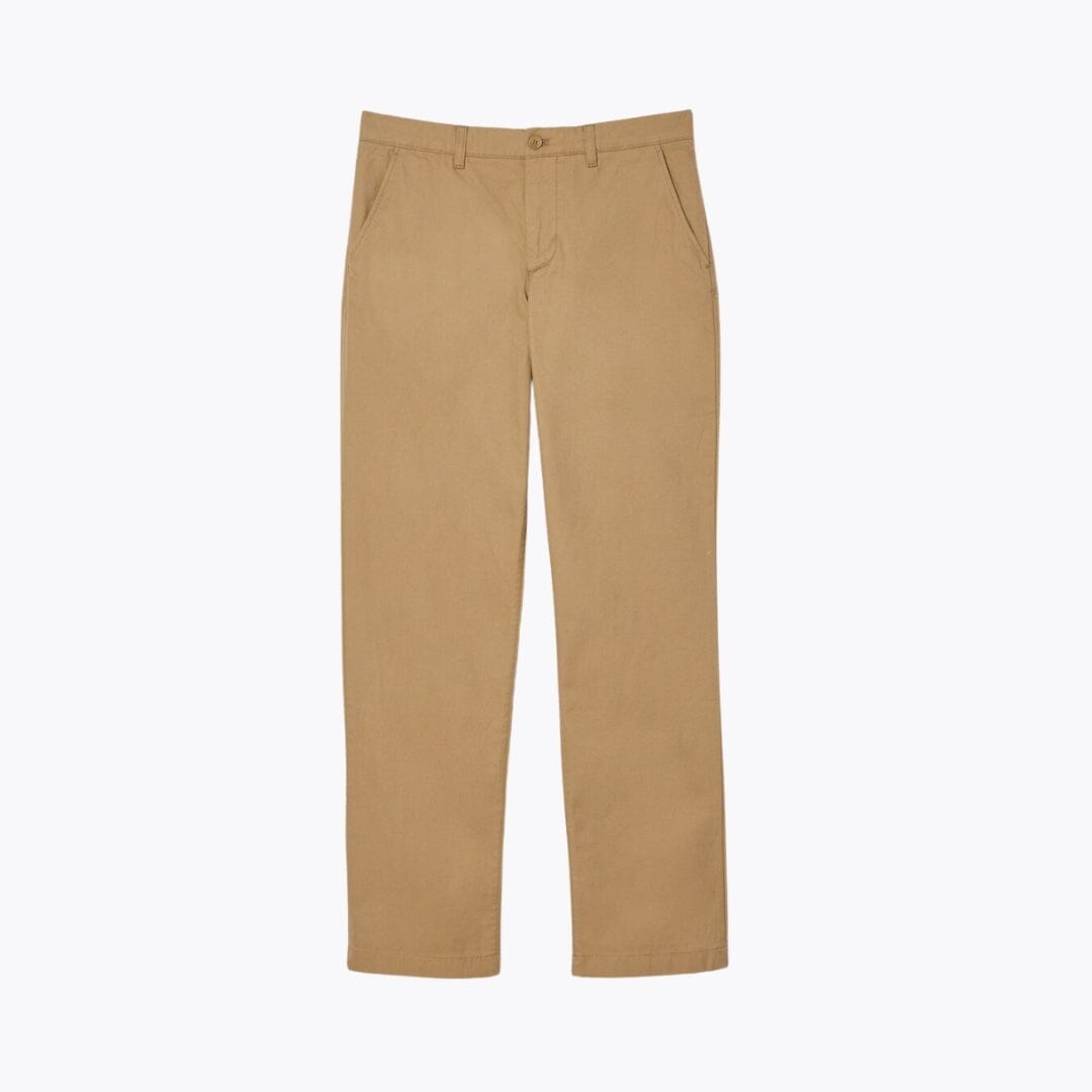 LC Straight Fit Cotton Twill Pants Lacoste Luxvian Beige S