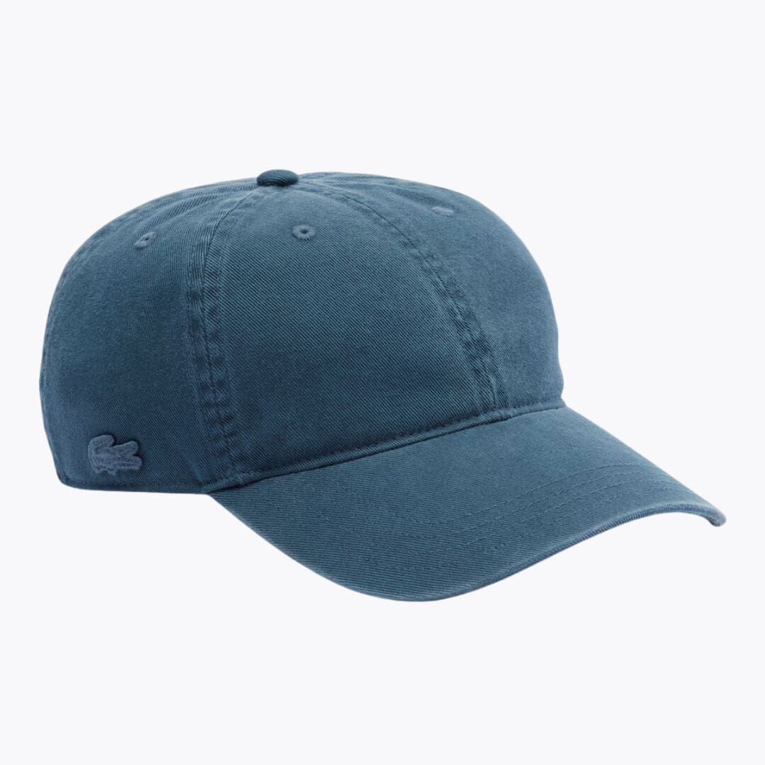 LC Washed Cotton Twill Cap Lacoste Aurev Mineral blue