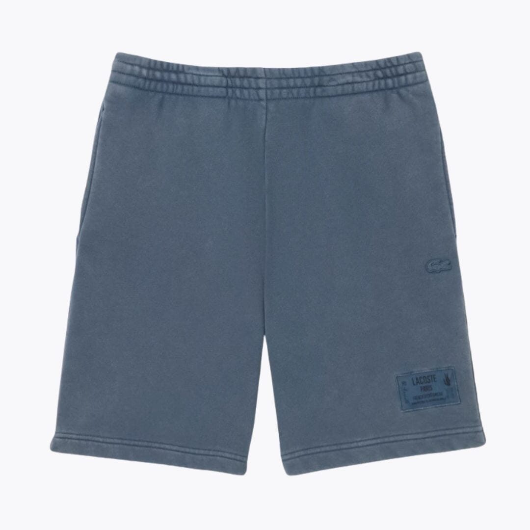 LC Washed Effect Cotton Fleece Shorts Lacoste Aurev Mineral blue S
