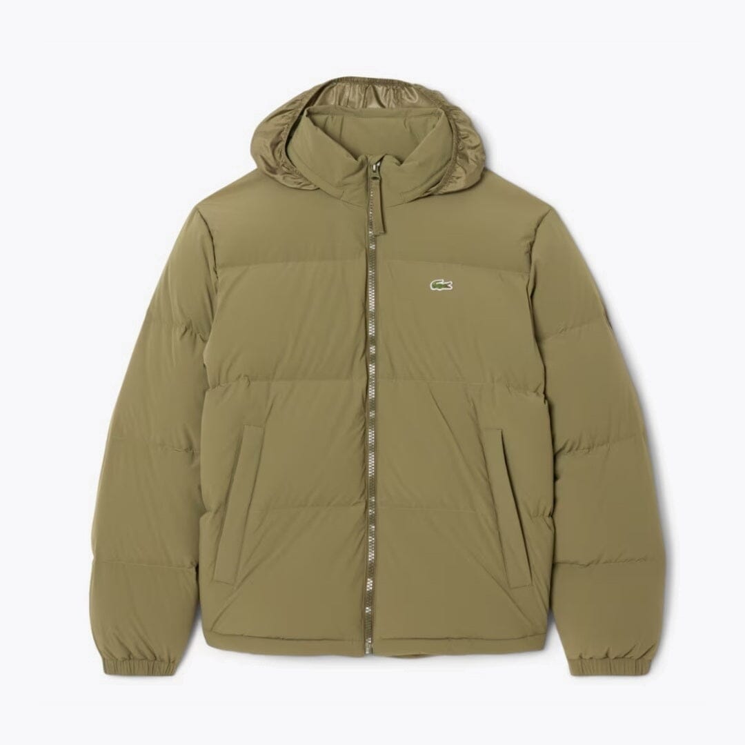 LC Water-Repellent Hooded Down Jacket Lacoste Luxvian Green S