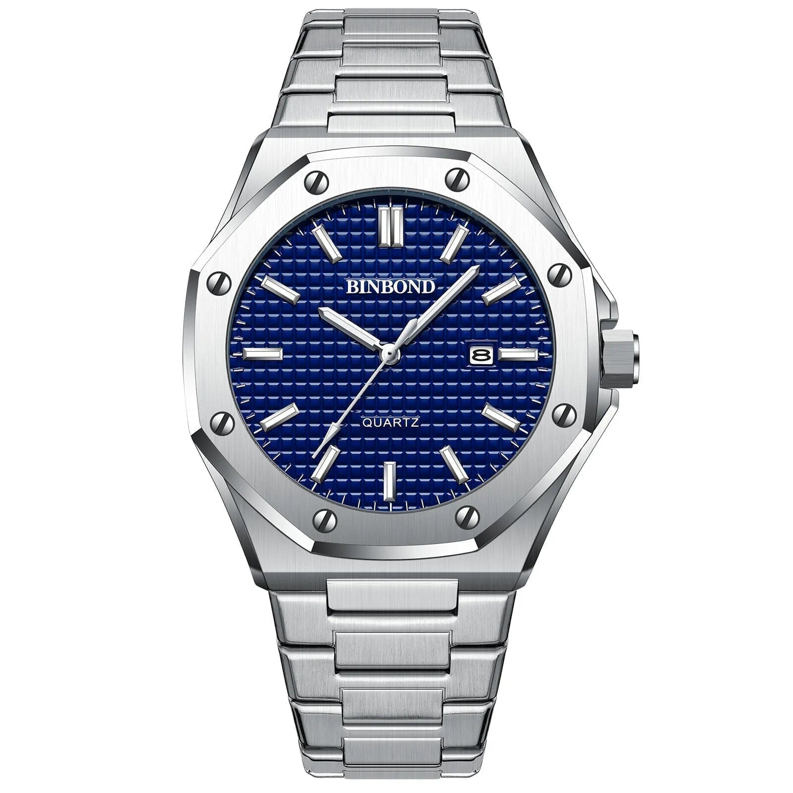POEDAGAR Watch Binbond Poedagar Luxvian Silver Blue