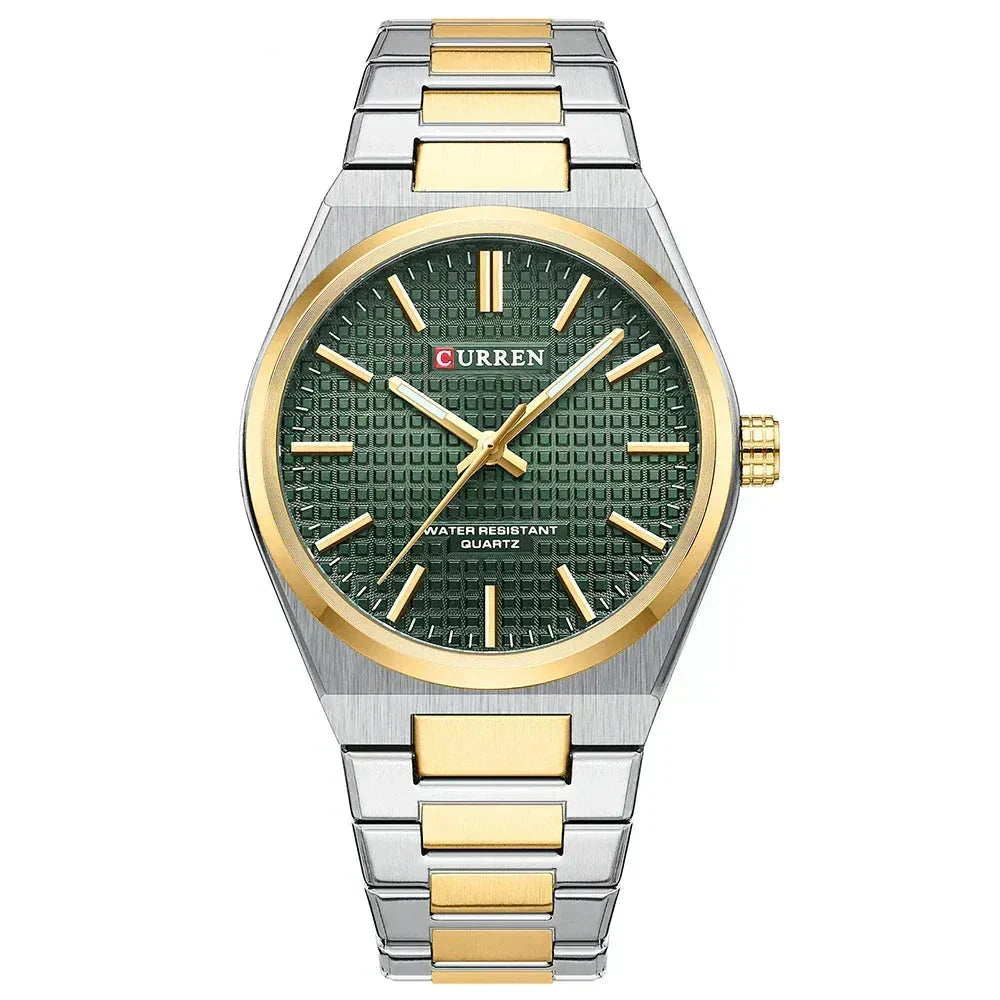 POEDAGAR Watch Curren Poedagar Aurev gold green