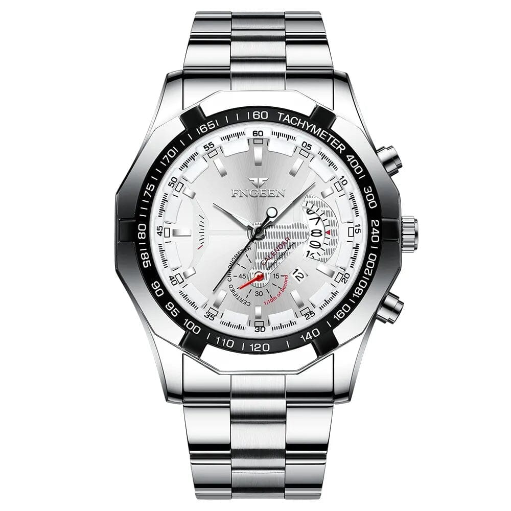 POEDAGAR Watch Engeen Poedagar Luxvian Silver White