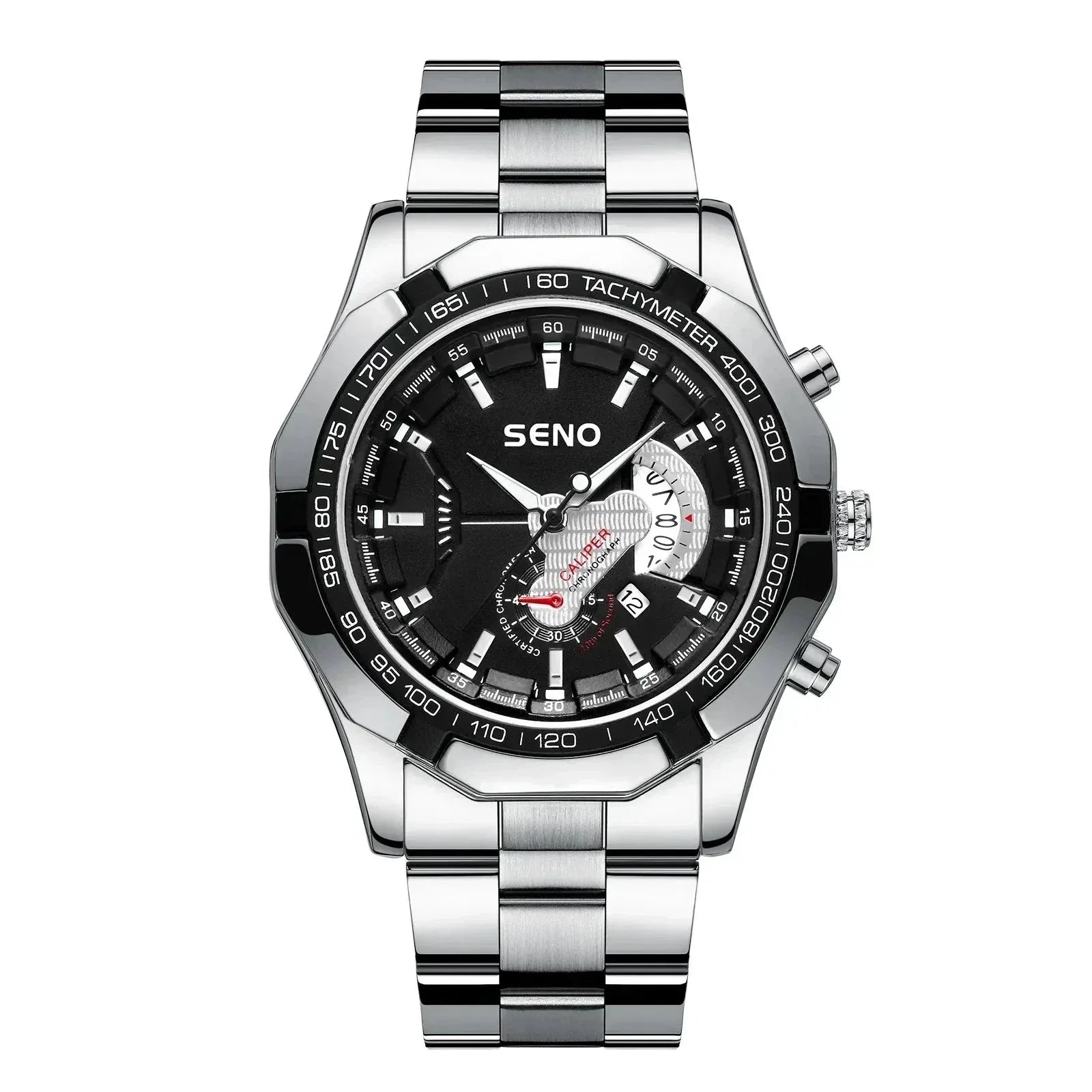 POEDAGAR Watch Seno Poedagar Luxvian Silver Black