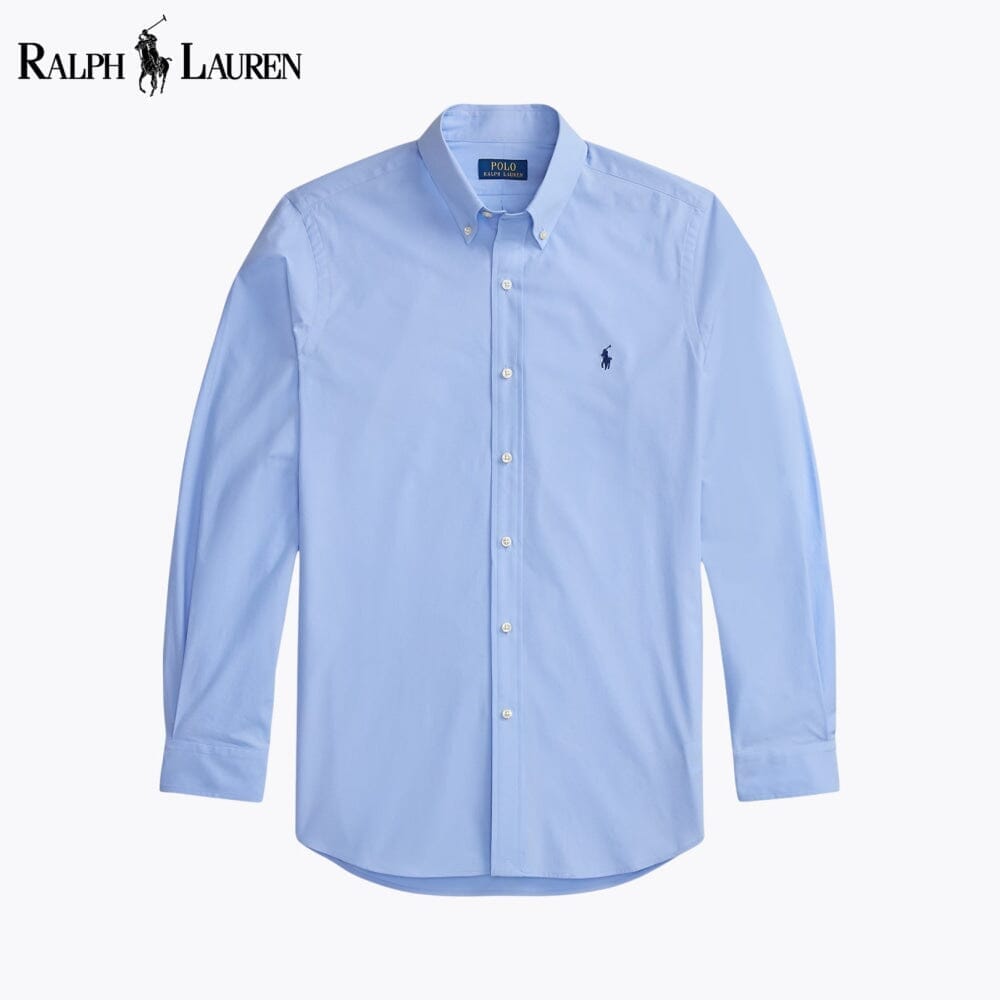 RL Classic Fit Stretch Poplin Shirt Ralph Lauren Aurev Blue S