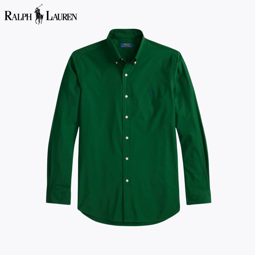 RL Classic Fit Stretch Poplin Shirt Ralph Lauren Luxvian Green S