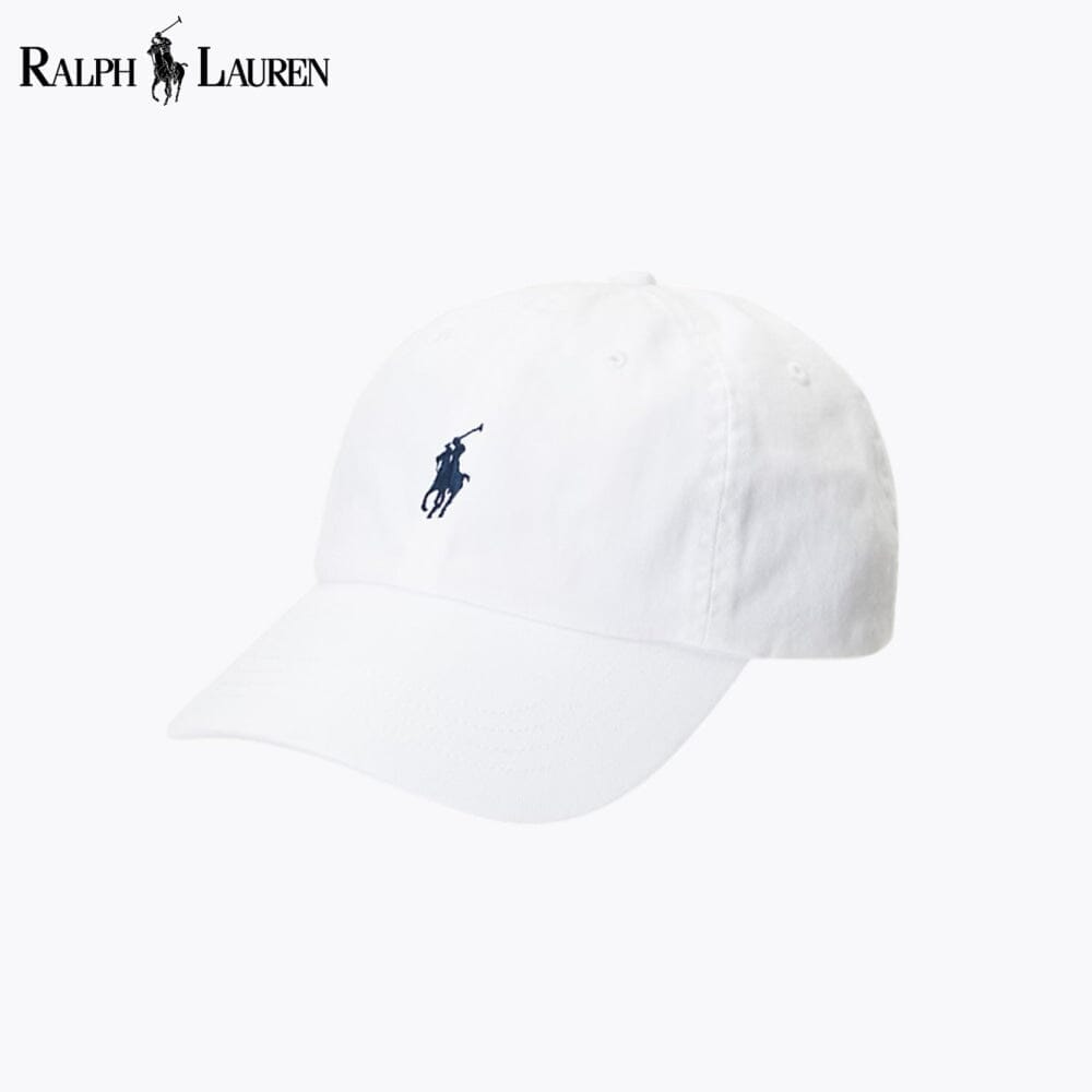 RL Cotton Chino Baseball Cap Ralph Lauren Aurev White