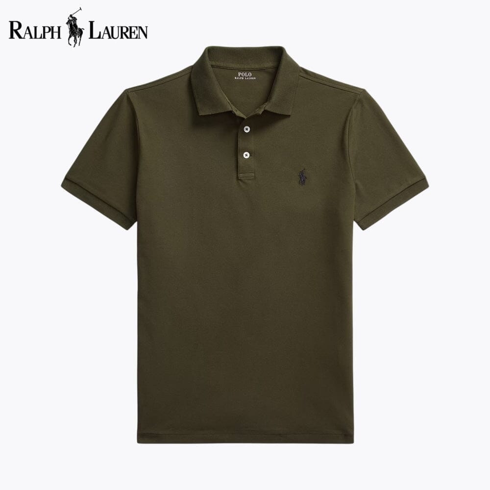 RL Custom Slim Fit Stretch Mesh Polo Shirt Ralph Lauren Aurev Company Olive S