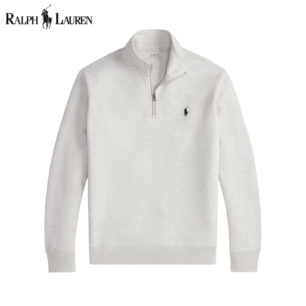 RL Double-Knit Mockneck Pullover Ralph Lauren Aurev Light Sport Heather S