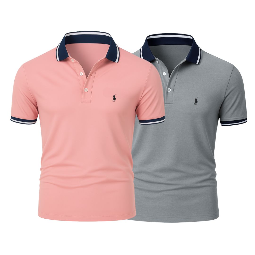 RL (KAUFE 1, ERHALTE 2) - Premiere Polo Shirt Kit – Professional Line by (2-Pack) Ralph Lauren Luxvian