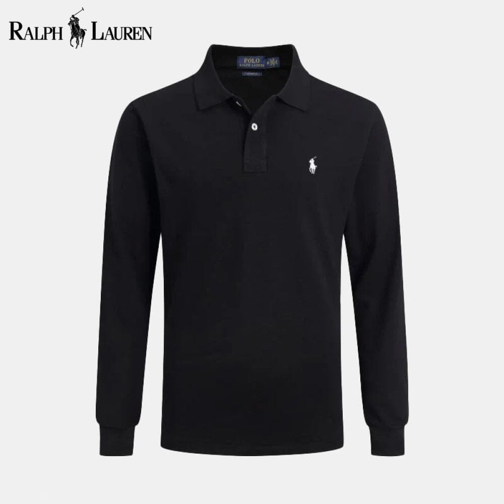 RL Long Slim Fit Dress Shirt Ralph Lauren Luxvian Black S