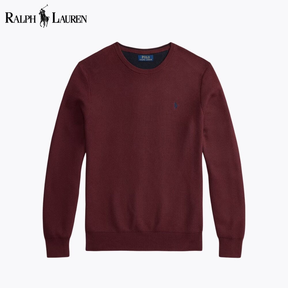 RL Mesh-Knit Cotton Crewneck Sweater Ralph Lauren Aurev
