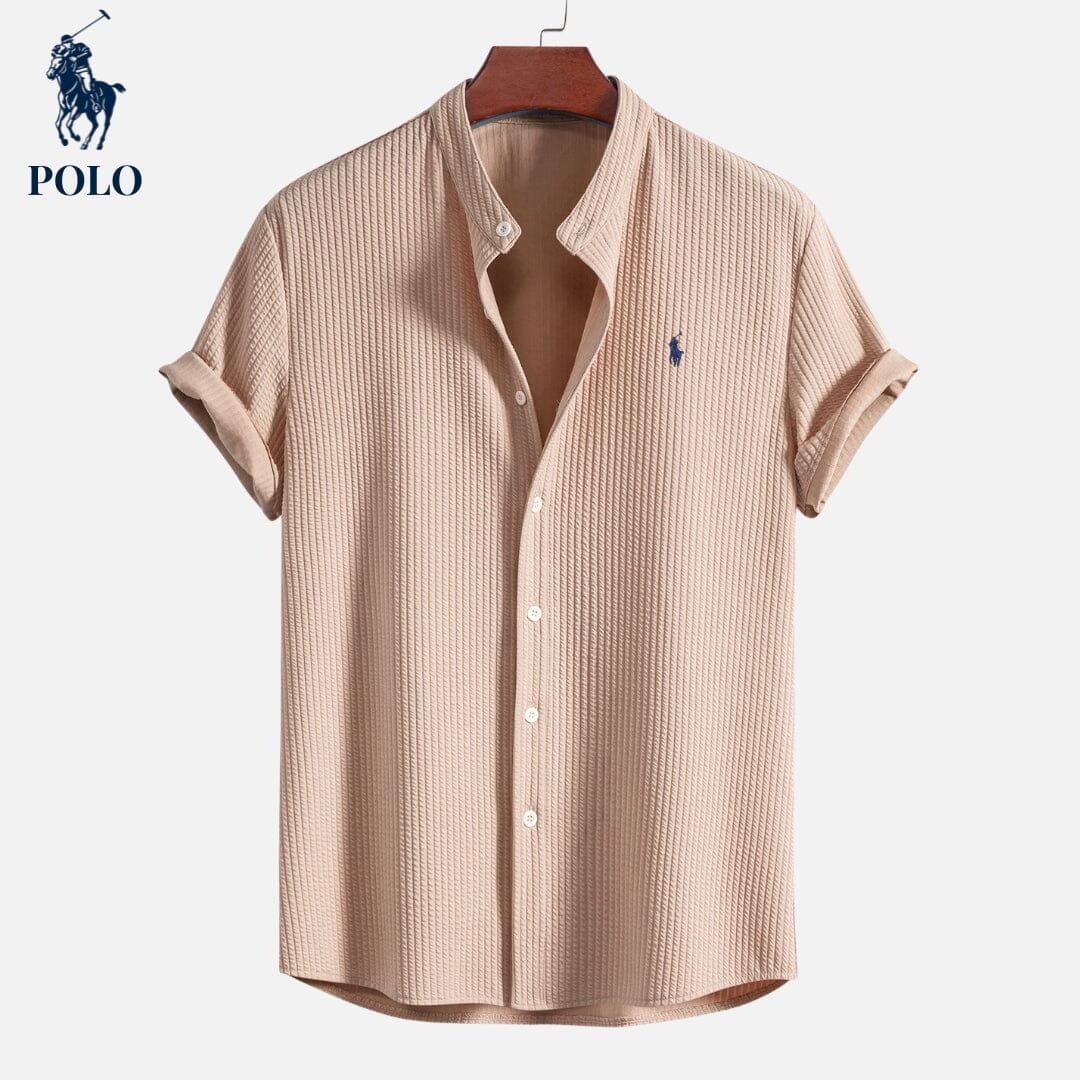 RL Polo Hampton Collar Shirt Ralph Lauren Luxvian Dark Beige S