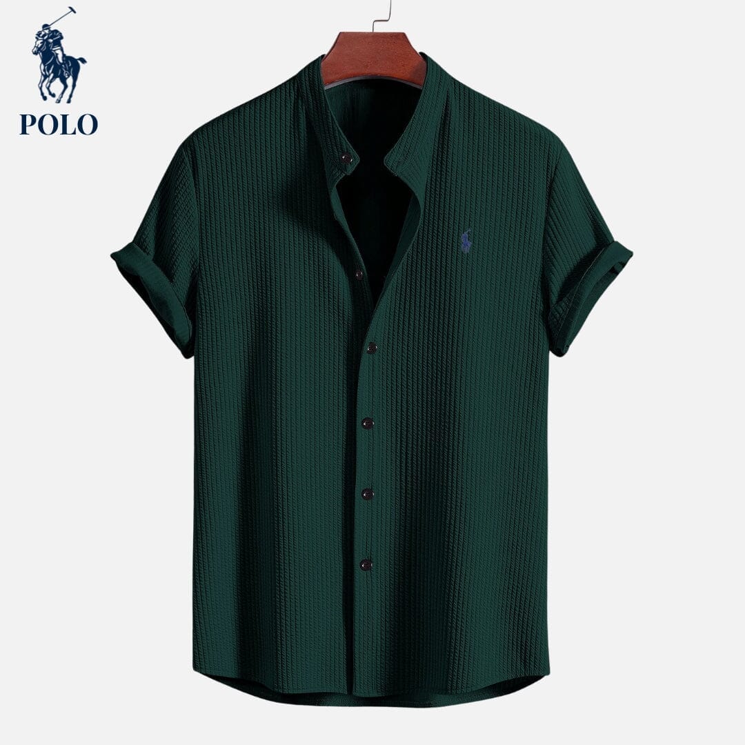 RL Polo Hampton Collar Shirt Ralph Lauren Luxvian Dark Green S