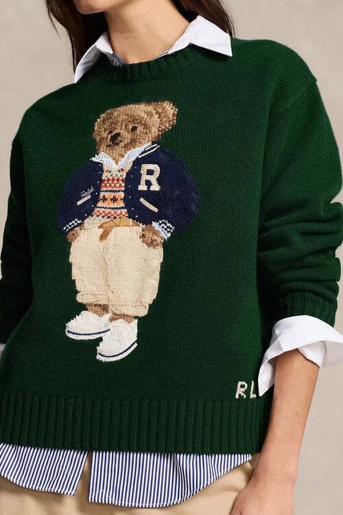 RL Sweater | Polo Bear Green Ralph Lauren Luxvian
