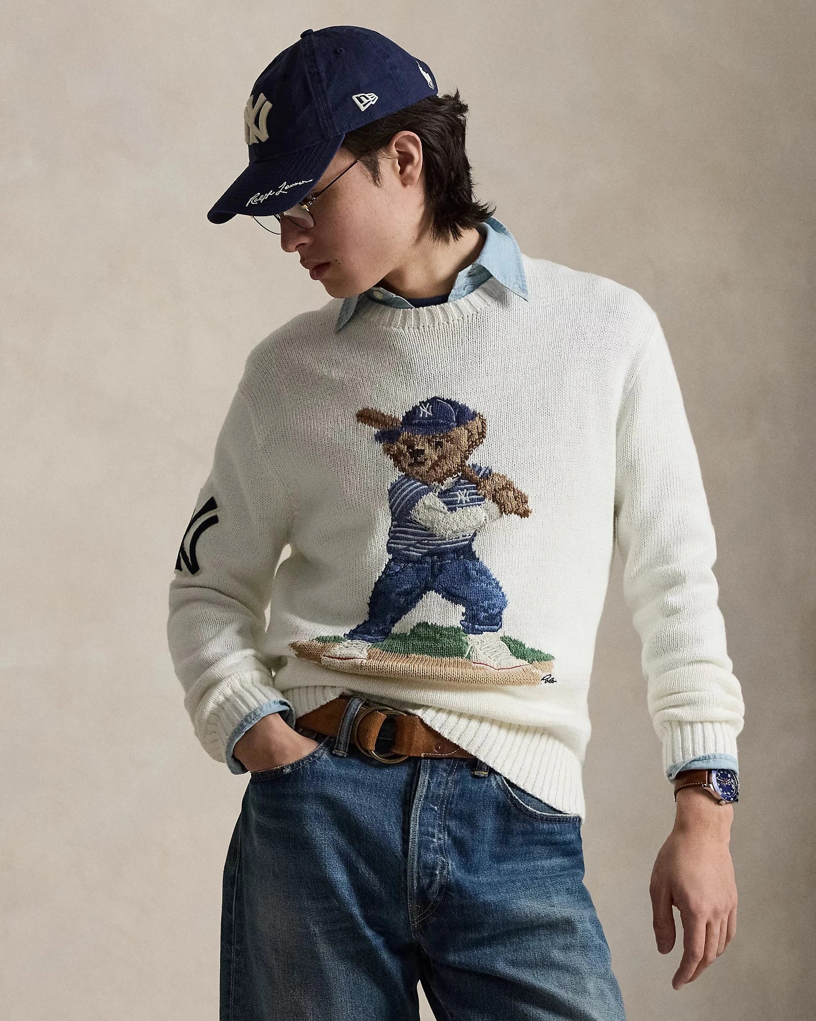 RL Sweater | Yankees Polo Bear Sweater Ralph Lauren Luxvian