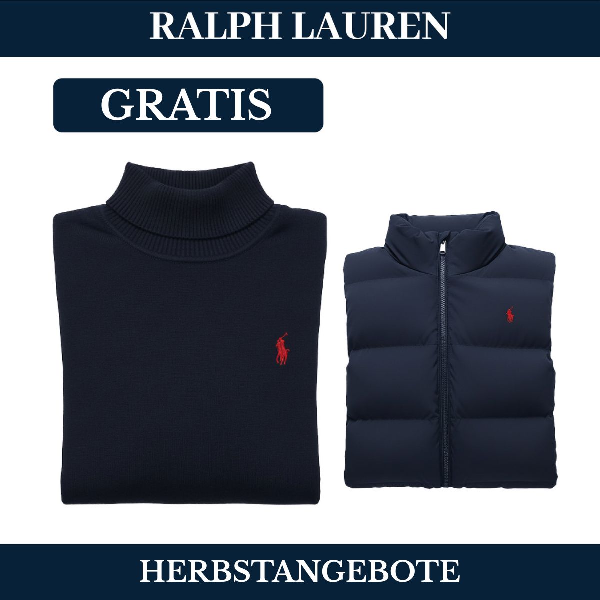 RL Weste + Gratis-Pullover (LAGERRĂUMUNG) Ralph Lauren Luxvian