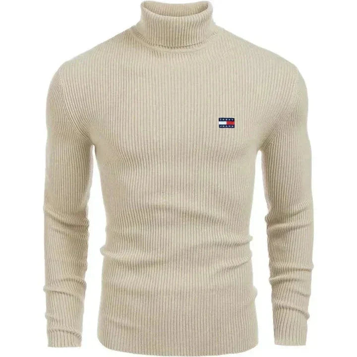 TM Men's Turtleneck Sweater Tommy Hilfiger Luxvian Beige M
