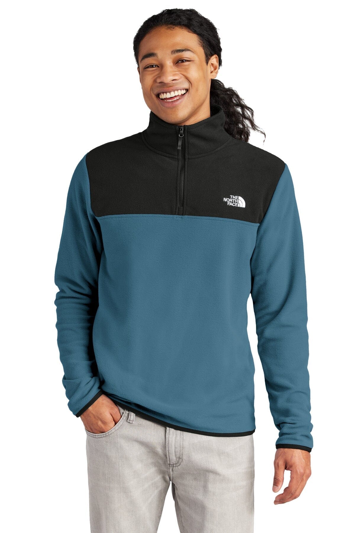 TNF Glacier 1/4-Zip Fleece The North Face Luxvian Shady Blue/ TNF Black S