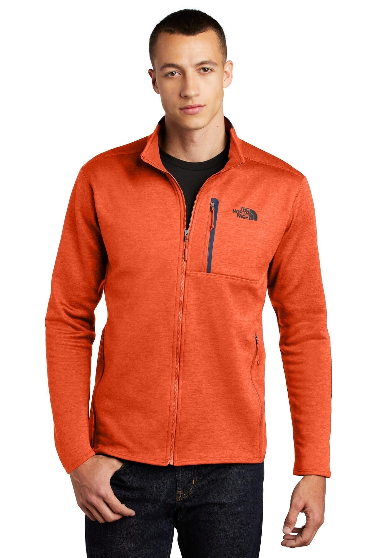 TNF Skyline Full-Zip Fleece Jacket The North Face Luxvian Zion Orange Heather/ Urban Navy S