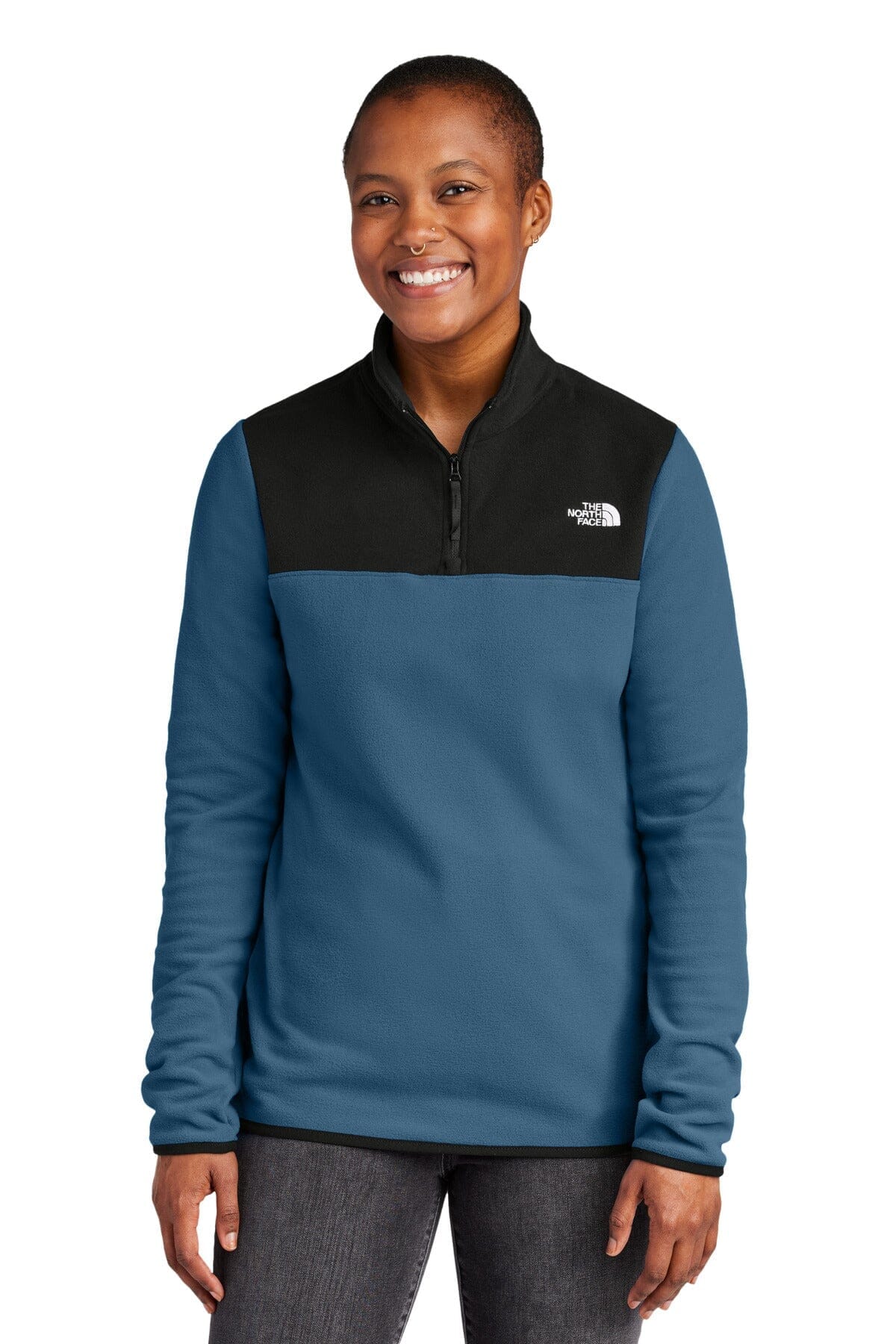 TNF Women's Glacier 1/4-Zip Fleece The North Face Luxvian Shady Blue/ TNF Black S