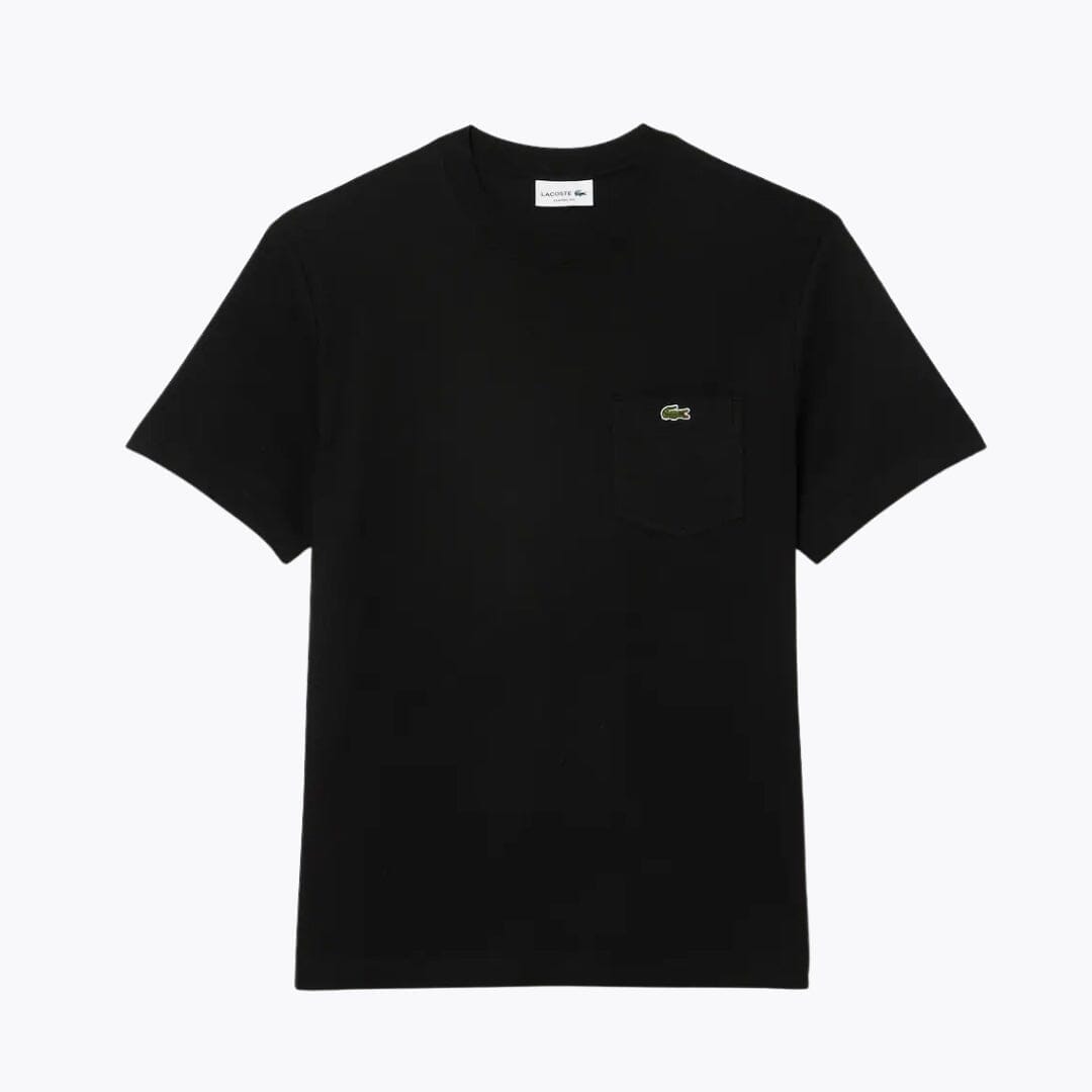 LC Cotton T-shirt with Breast Pocket Lacoste Aurev Black S 