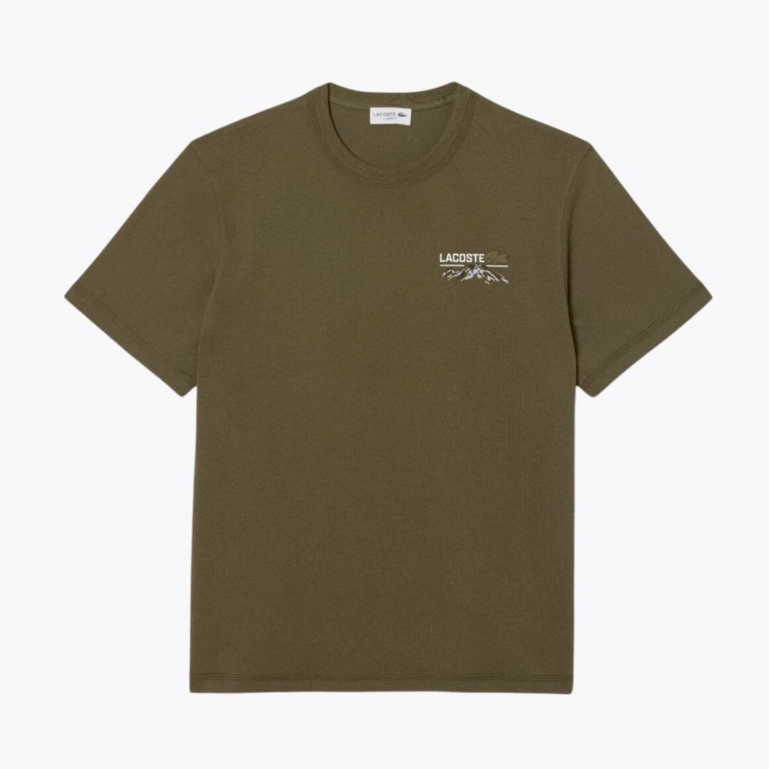 LC Multi Print Jersey T-shirt Lacoste Luxvian Khaki green S 