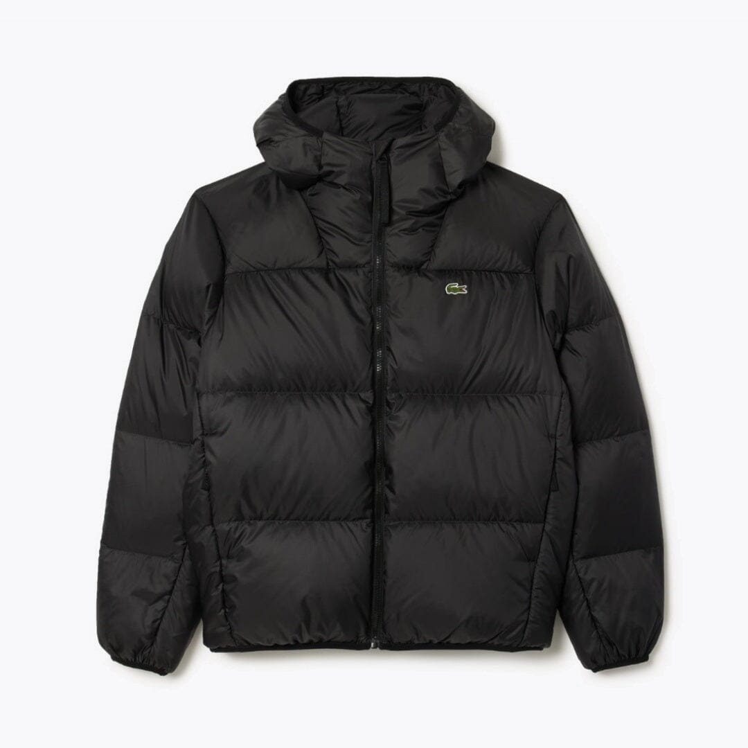 LC Short Water-Repellent Hooded Puffed Jacket Lacoste Luxvian Black S 