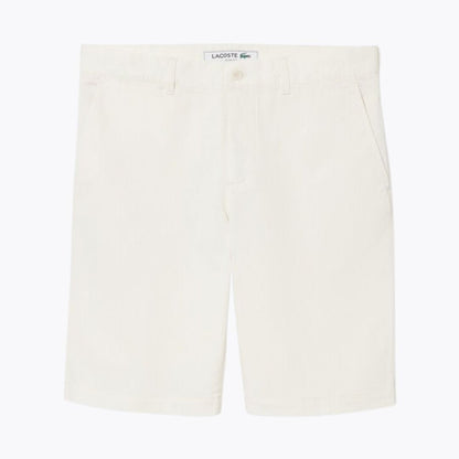 LC Slim Fit Stretch Cotton Chino Shorts Lacoste Luxvian White S 