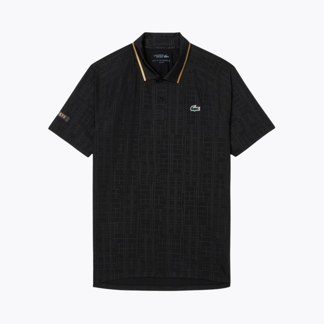 LC Tennis On Court Polo Shirt Lacoste Luxvian Black S 