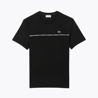 LC Trim Cotton Jersey T-shirt Lacoste Luxvian Black S 