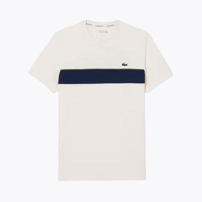 LC Ultra Dry Printed Tennis T-shirt Lacoste Luxvian White / navy blue S 