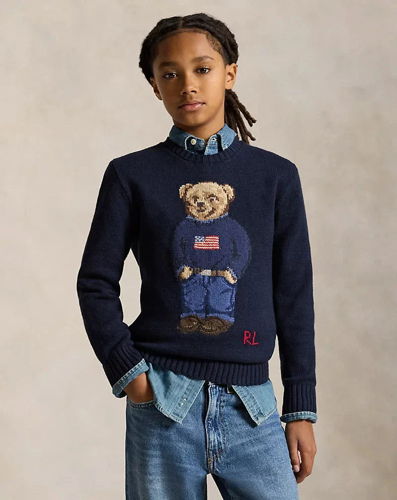 Polo Bear Cotton Sweater Ralph Lauren Luxvian 