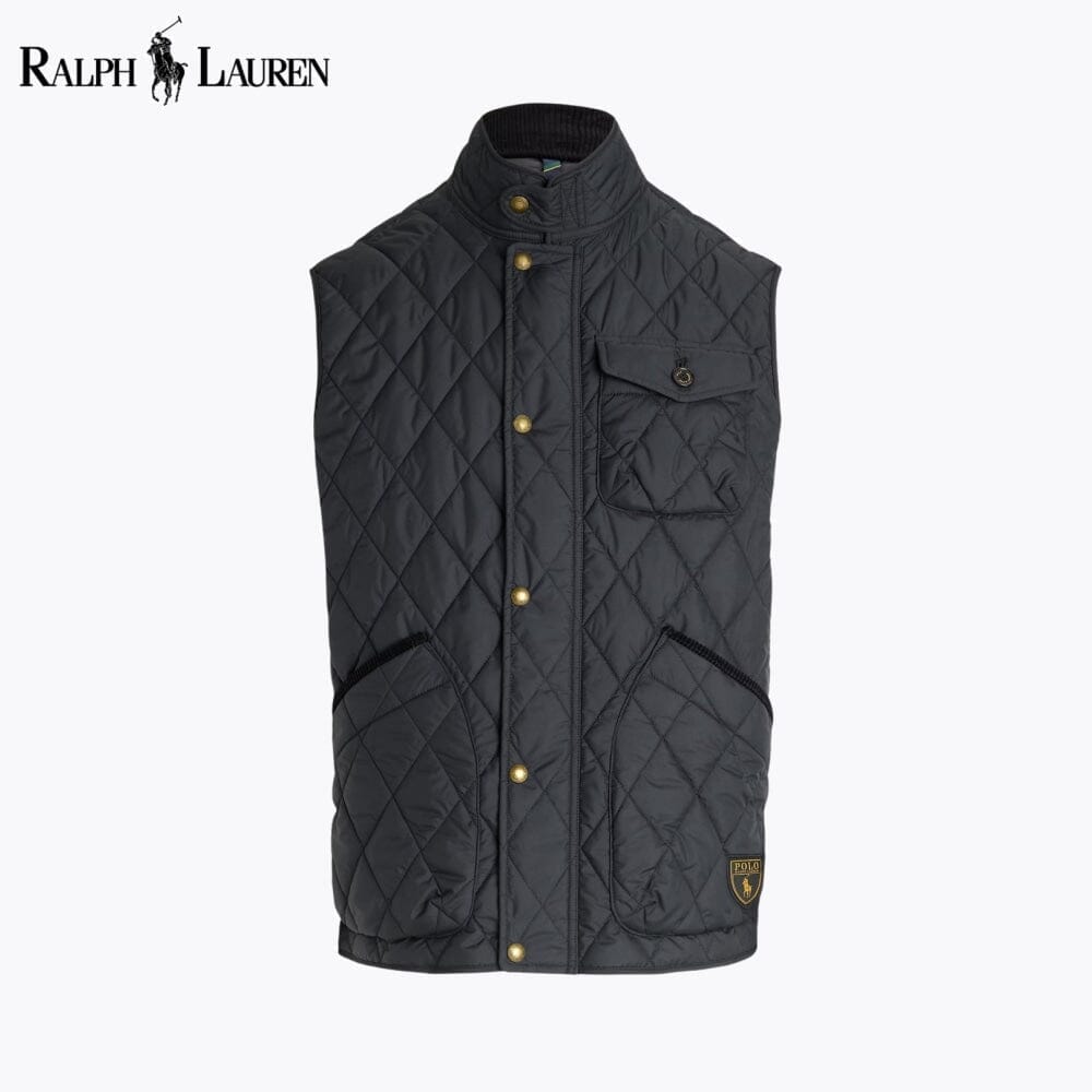 RL Beaton Quilted Utility Gilet Ralph Lauren Luxvian Polo Black S 