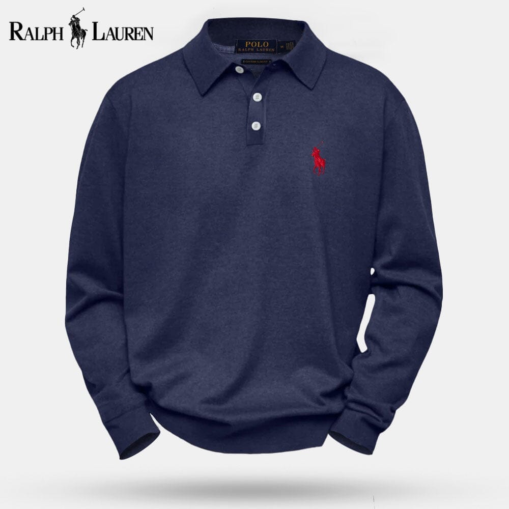 RL Cable-Knit Wool Knit Sweater Ralph Lauren Luxvian Navy blue S 