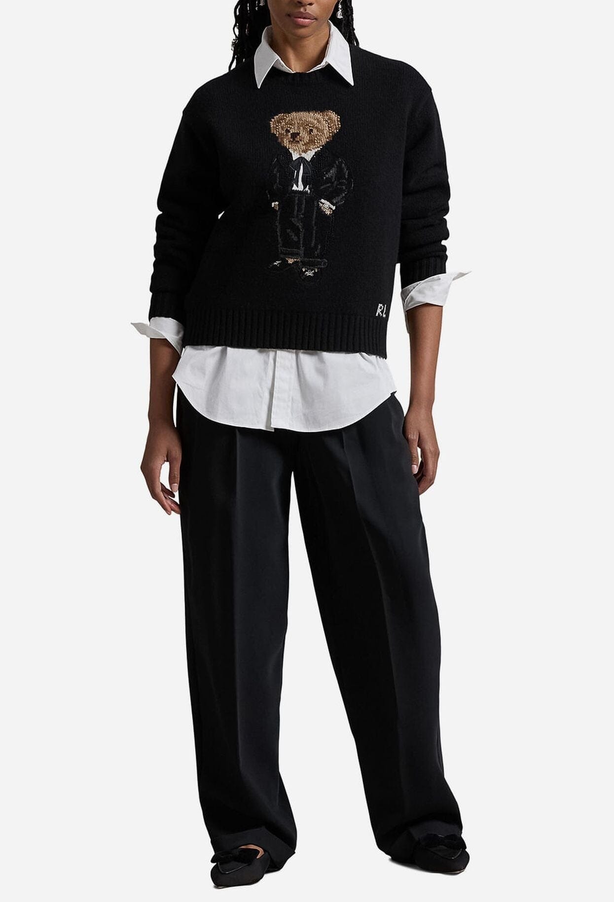 RL Sweater | Black Polo Bear Ralph Lauren Luxvian 