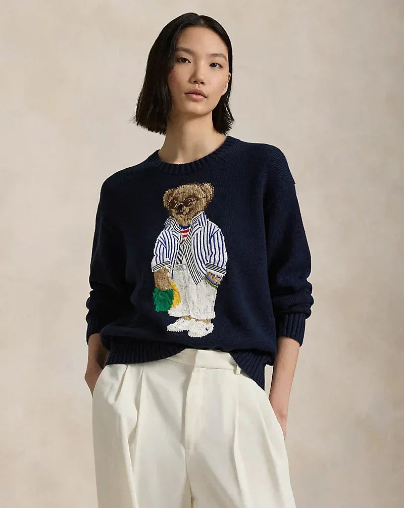 RL Sweater | Navy Blue Polo Bear Ralph Lauren Luxvian 