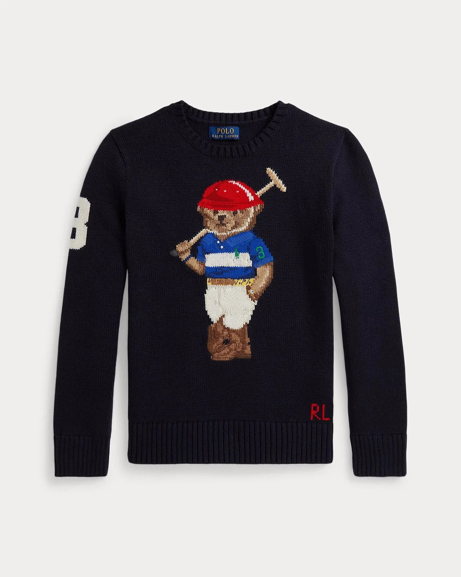 RL Sweater | Polo Bear Crewneck Sweater Navy Ralph Lauren Luxvian 