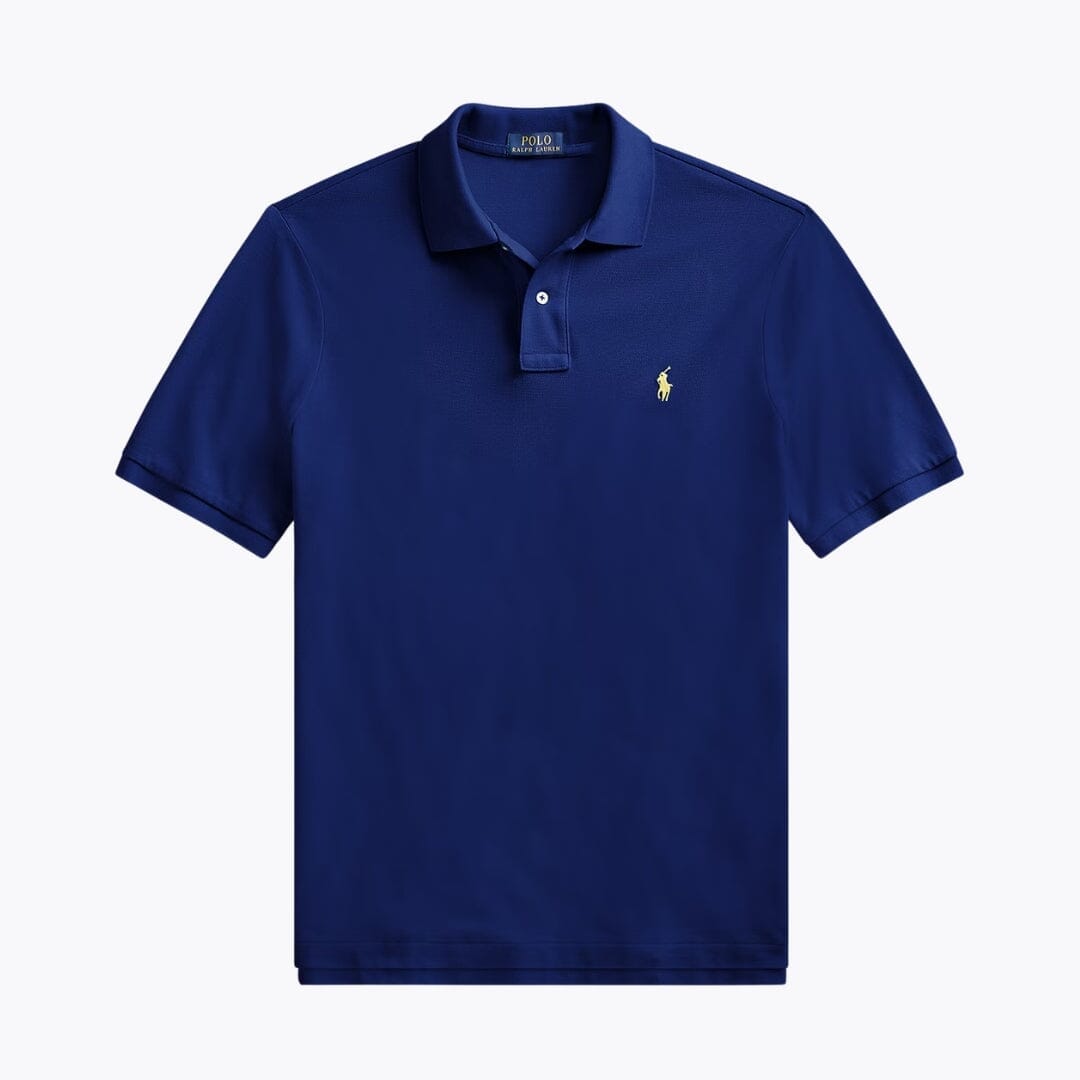 RL The Iconic Mesh Polo Shirt Ralph Lauren Aurev Royal/Yellow S 