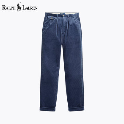 RL Whitman Relaxed Fit Corduroy Pant Ralph Lauren Aurev Blue Navy 28 