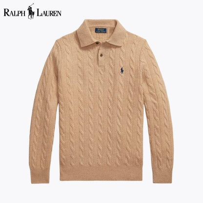 RL Wool–Cashmere Cable-Knit Jumper Ralph Lauren Luxvian Camel S 