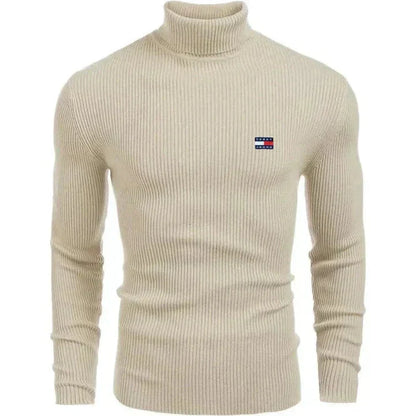 TM Men's Turtleneck Sweater Tommy Hilfiger Luxvian Beige M 