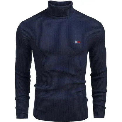 TM Men's Turtleneck Sweater Tommy Hilfiger Luxvian Blue M 