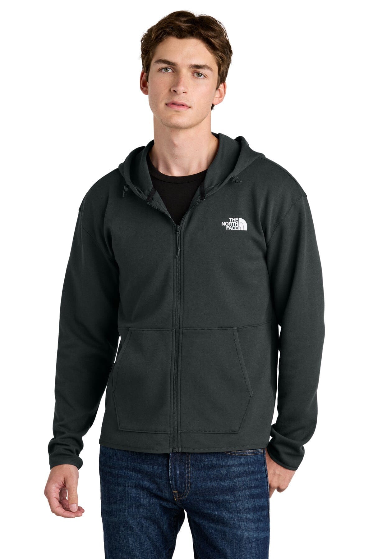 TNF Double-Knit Full-Zip Hoodie The North Face Luxvian Asphalt Grey S 