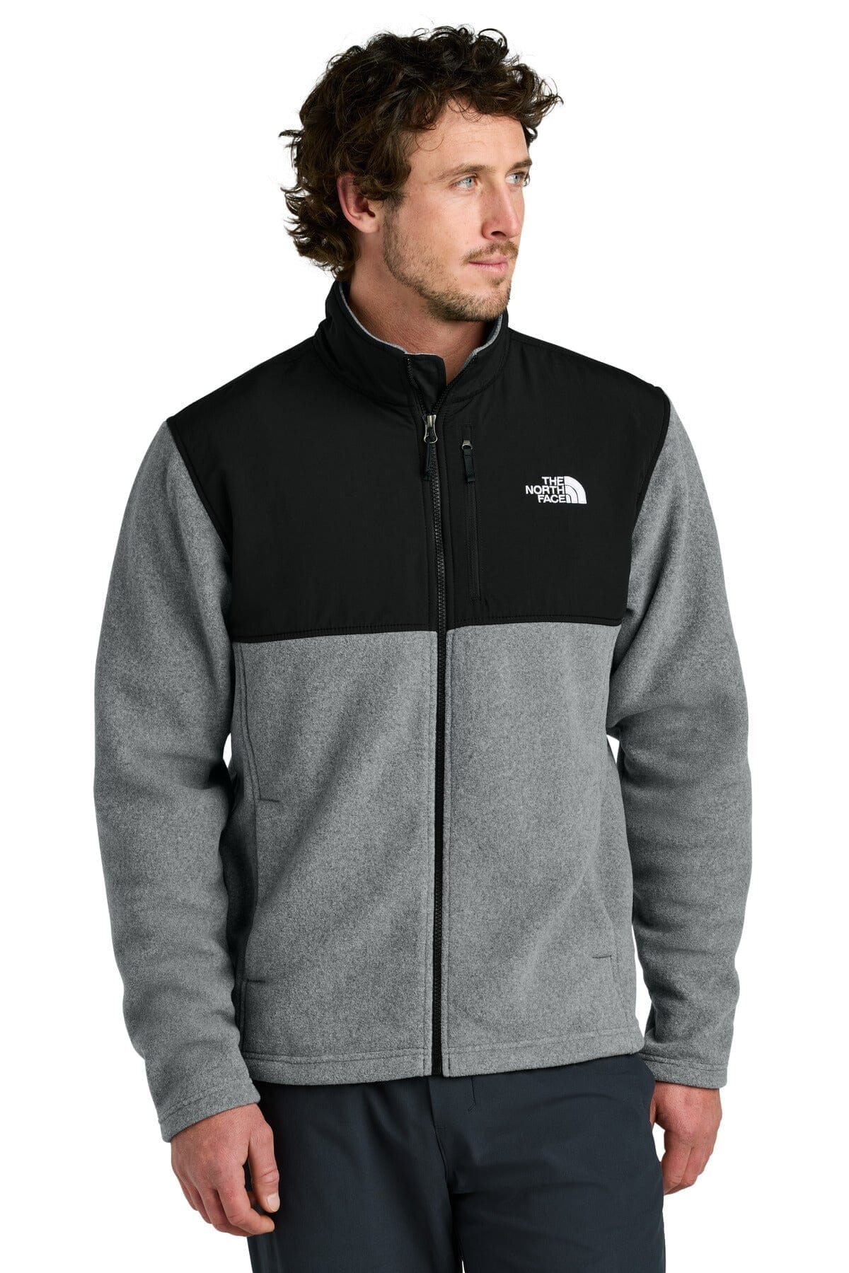 TNF Highest Peak Full-Zip Fleece Jacket The North Face Luxvian TNF Medium Grey Heather/ TNF Black S 