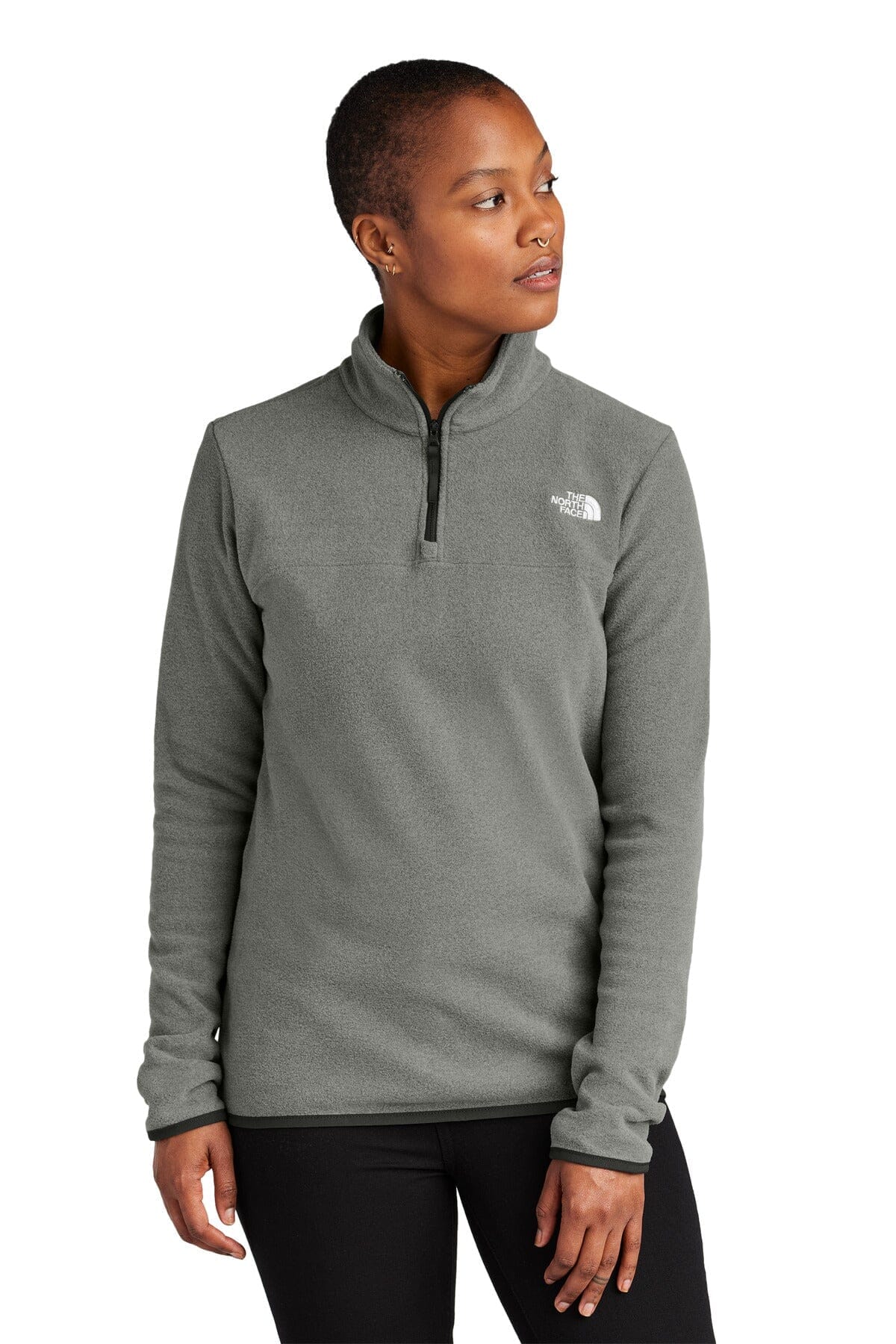 TNF Women's Glacier 1/4-Zip Fleece The North Face Luxvian TNF Medium Grey Heather S 